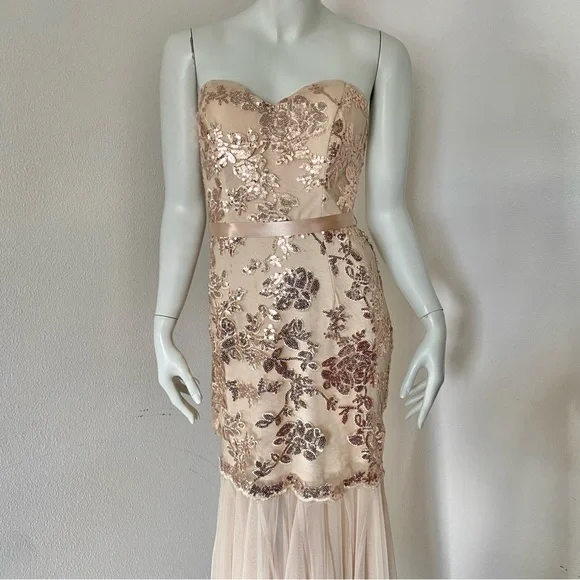 white christmas dresses Mermaid Champagne Split Front Sweetheart Straps Prom Evening Dresses with Beadings main image 1